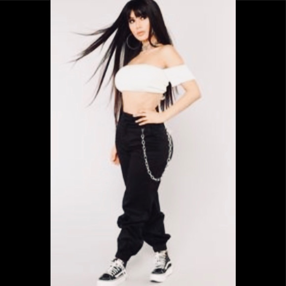 HIGH WAIST CHAIN JOGGER - Picture 1 of 3